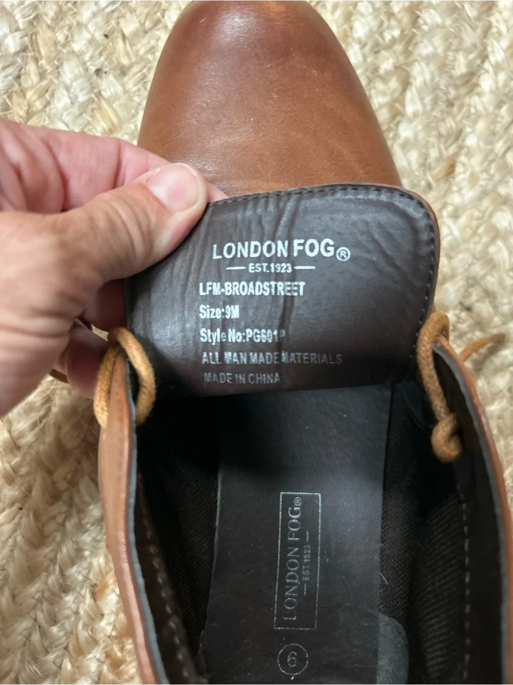 London Fog Men's Brown Leather Chukka Boots - Classic Casual Dress